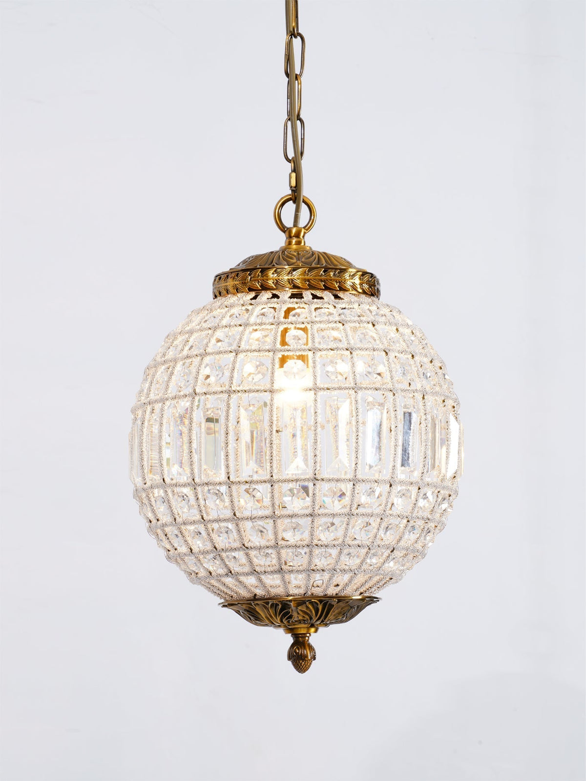 Elyinissa Kroonluchter Goud bollen Kristal Vintage
