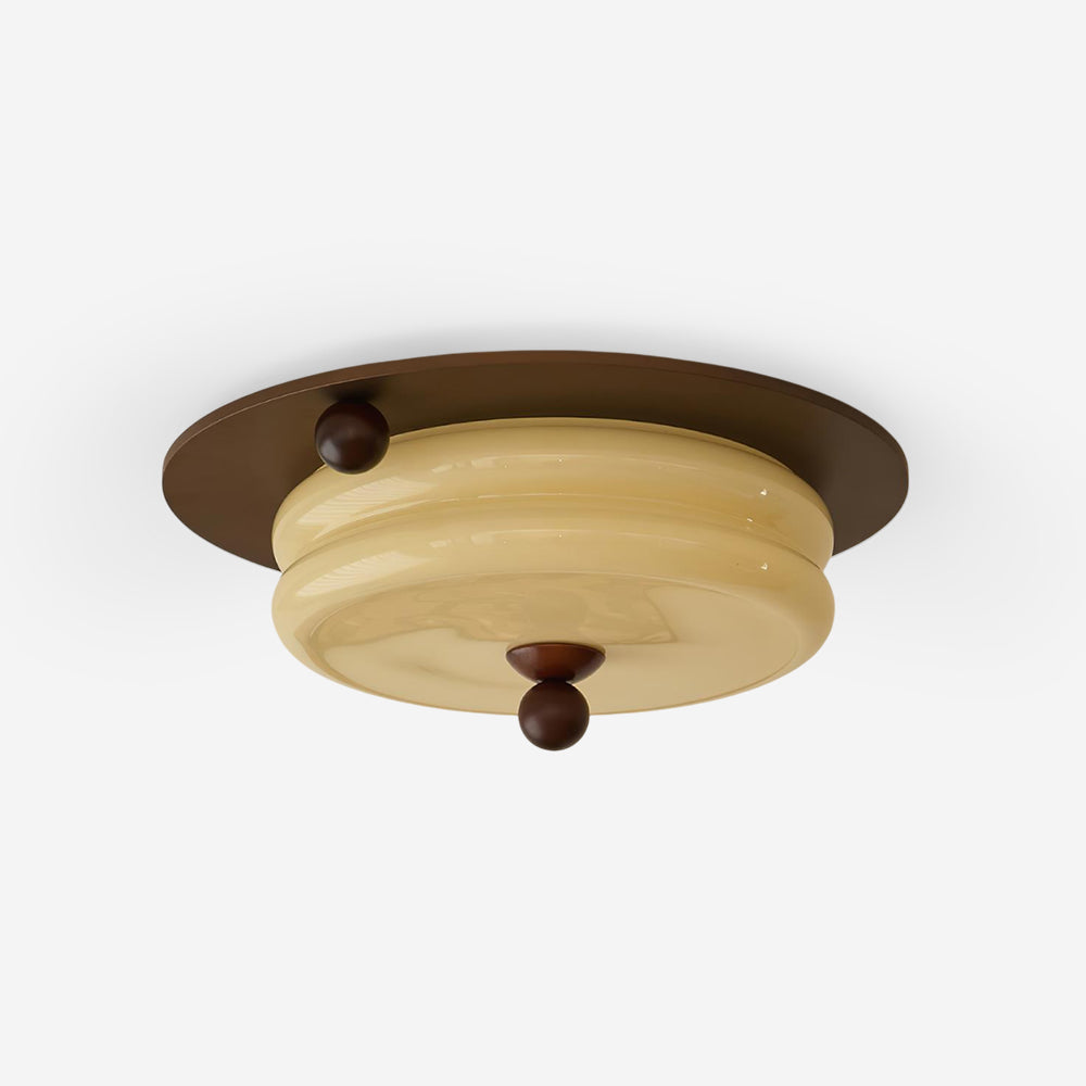 Rinoria plafondlamp van walnoothout