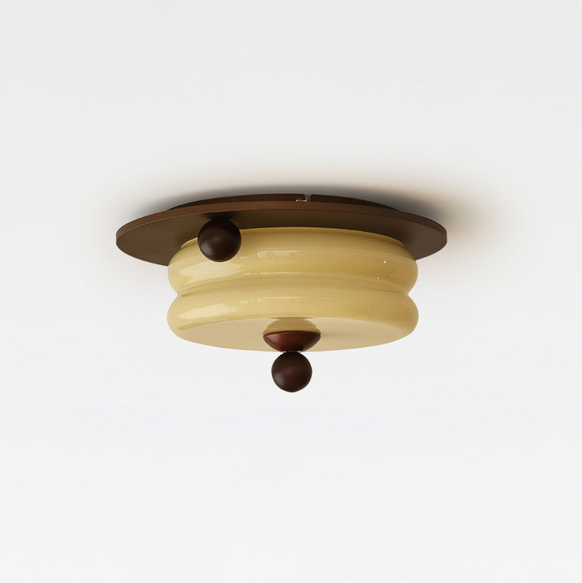 Rinoria plafondlamp van walnoothout