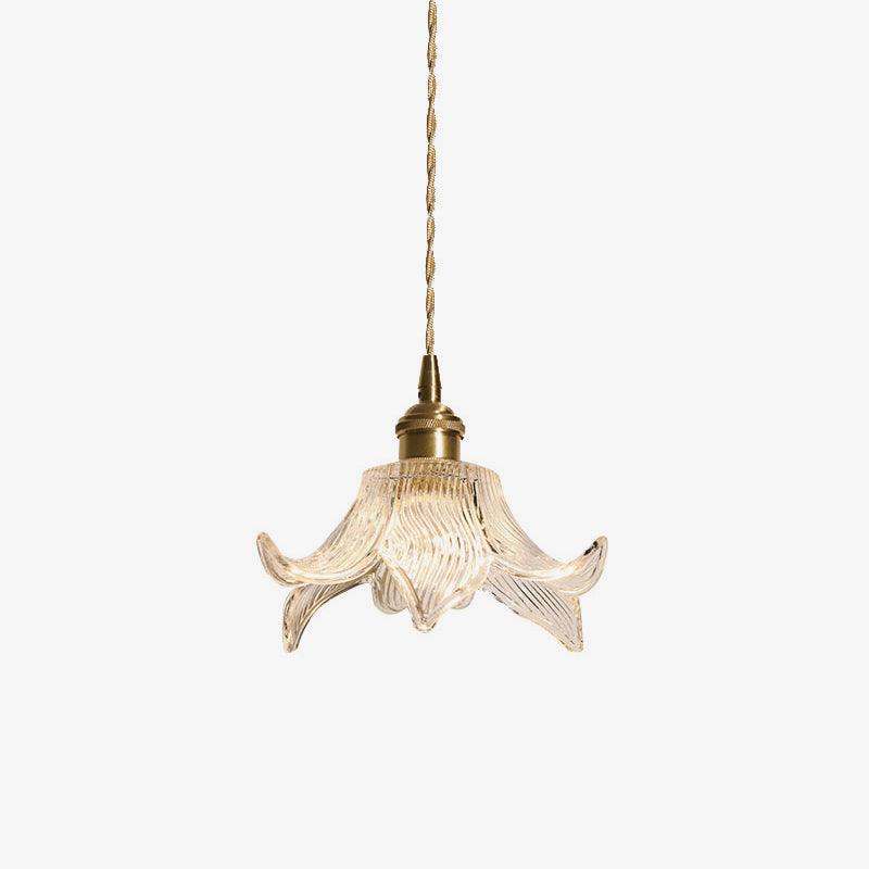 Aell hanglamp van messing en glas met glamoureus-ontwerp