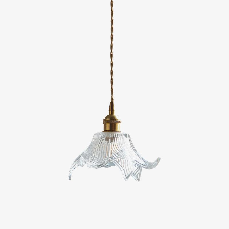 Aell hanglamp van messing en glas met glamoureus-ontwerp