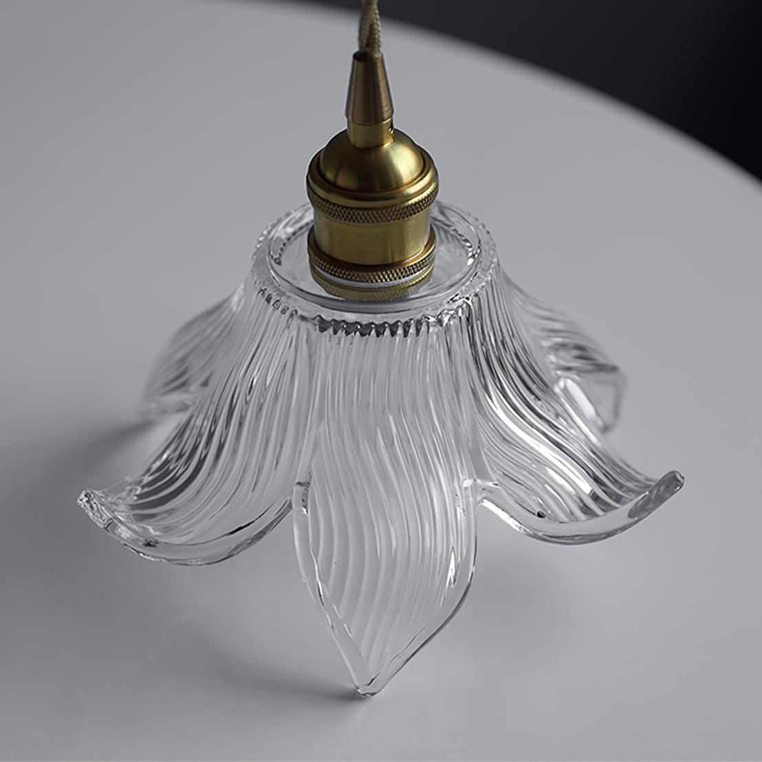 Aell hanglamp van messing en glas met glamoureus-ontwerp
