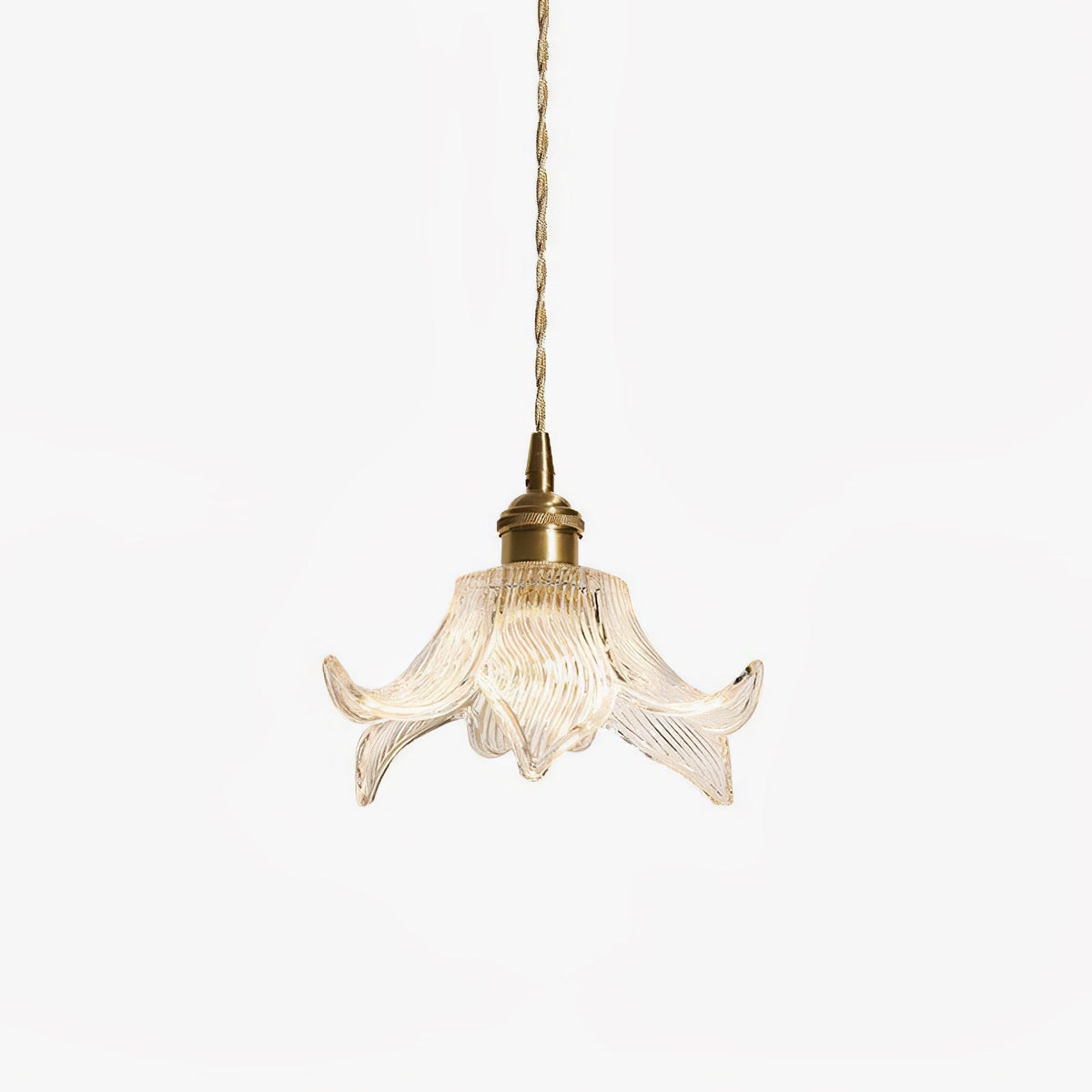 Aell hanglamp van messing en glas met glamoureus-ontwerp