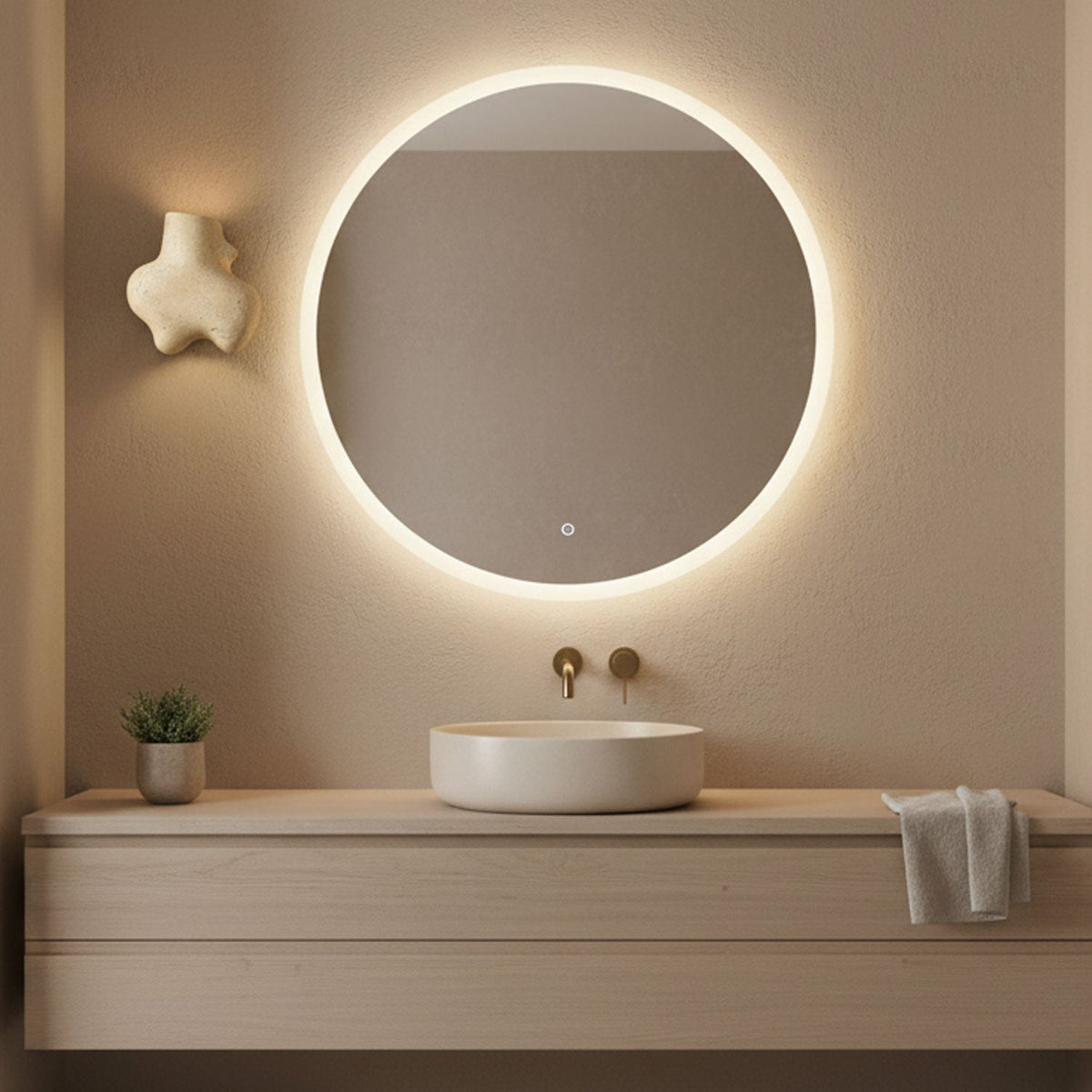 Whitlow wandlamp met abstracte travertinbehuizing