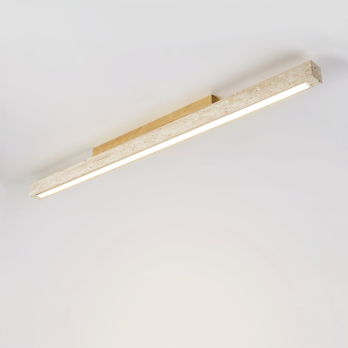 Valinian Minimalistische plafondlamp van travertin