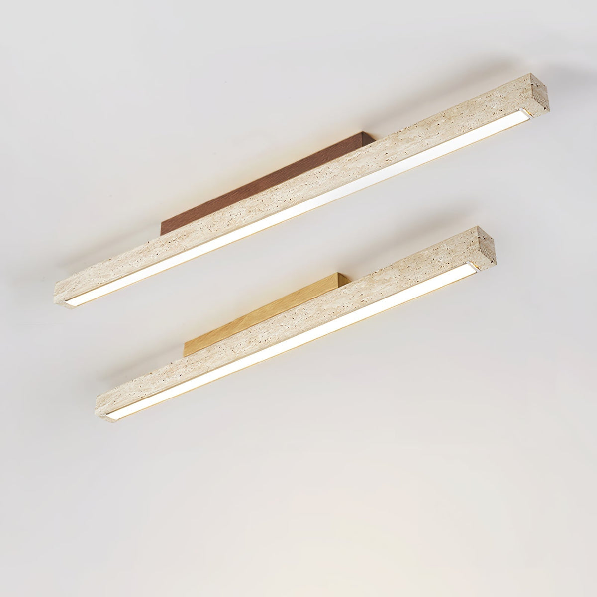 Valinian Minimalistische plafondlamp van travertin