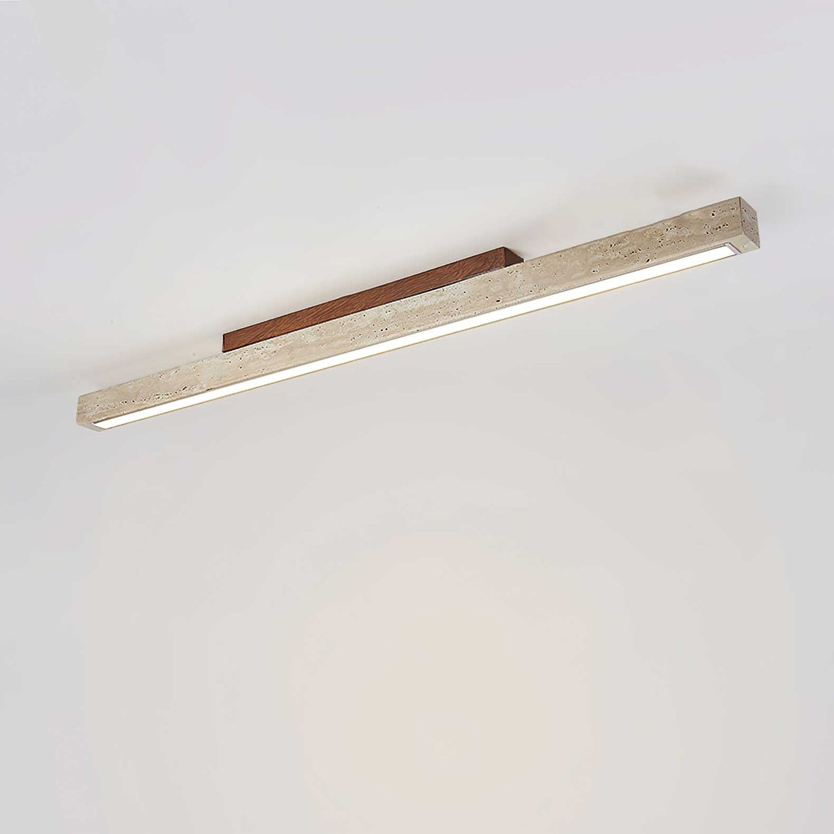 Valinian Minimalistische plafondlamp van travertin