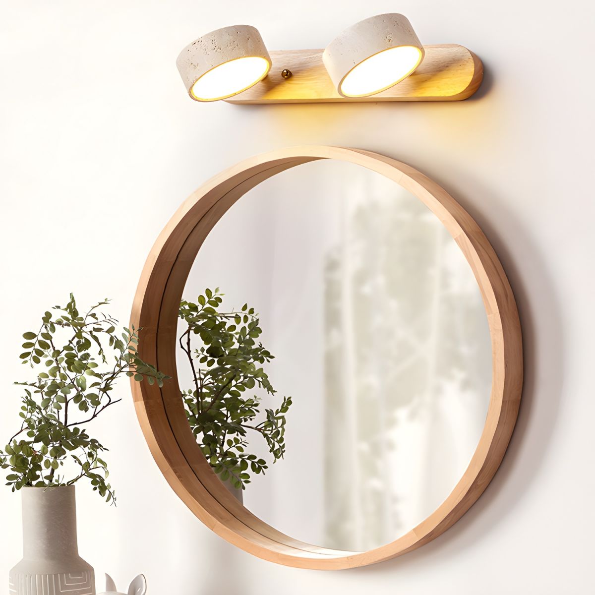 Voloreth minimalistisch travertin wandlamp