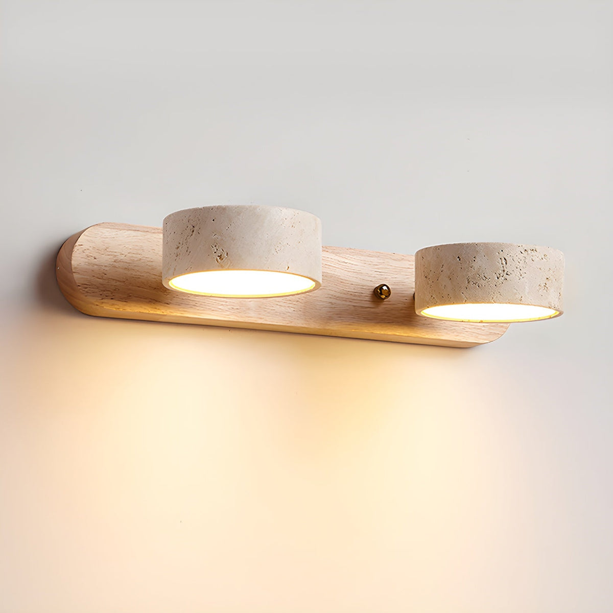 Voloreth minimalistisch travertin wandlamp
