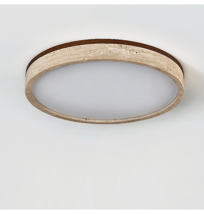 Xoan Glowly travertin Halo Ronde plafondlamp