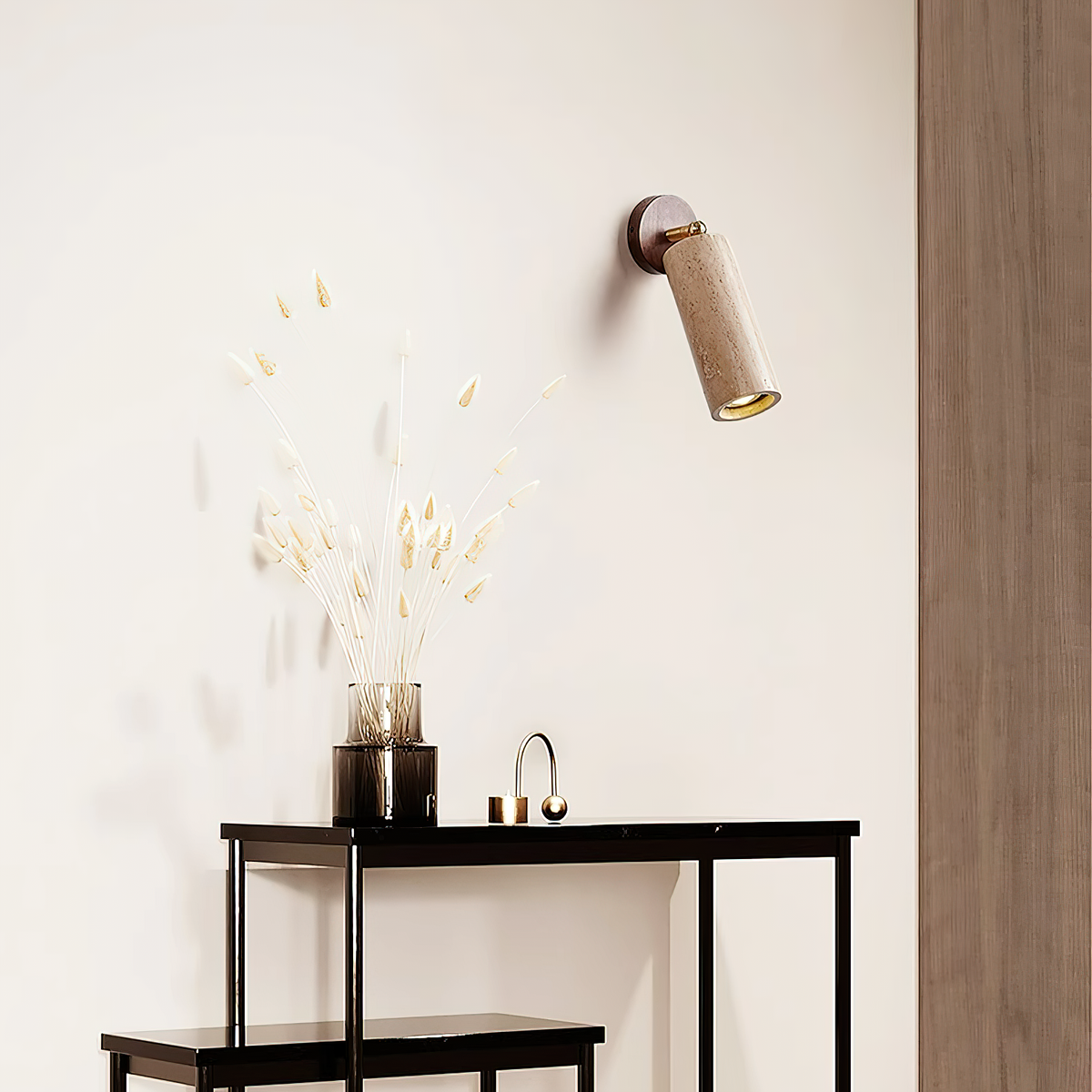 Seralella travertin wandlamp