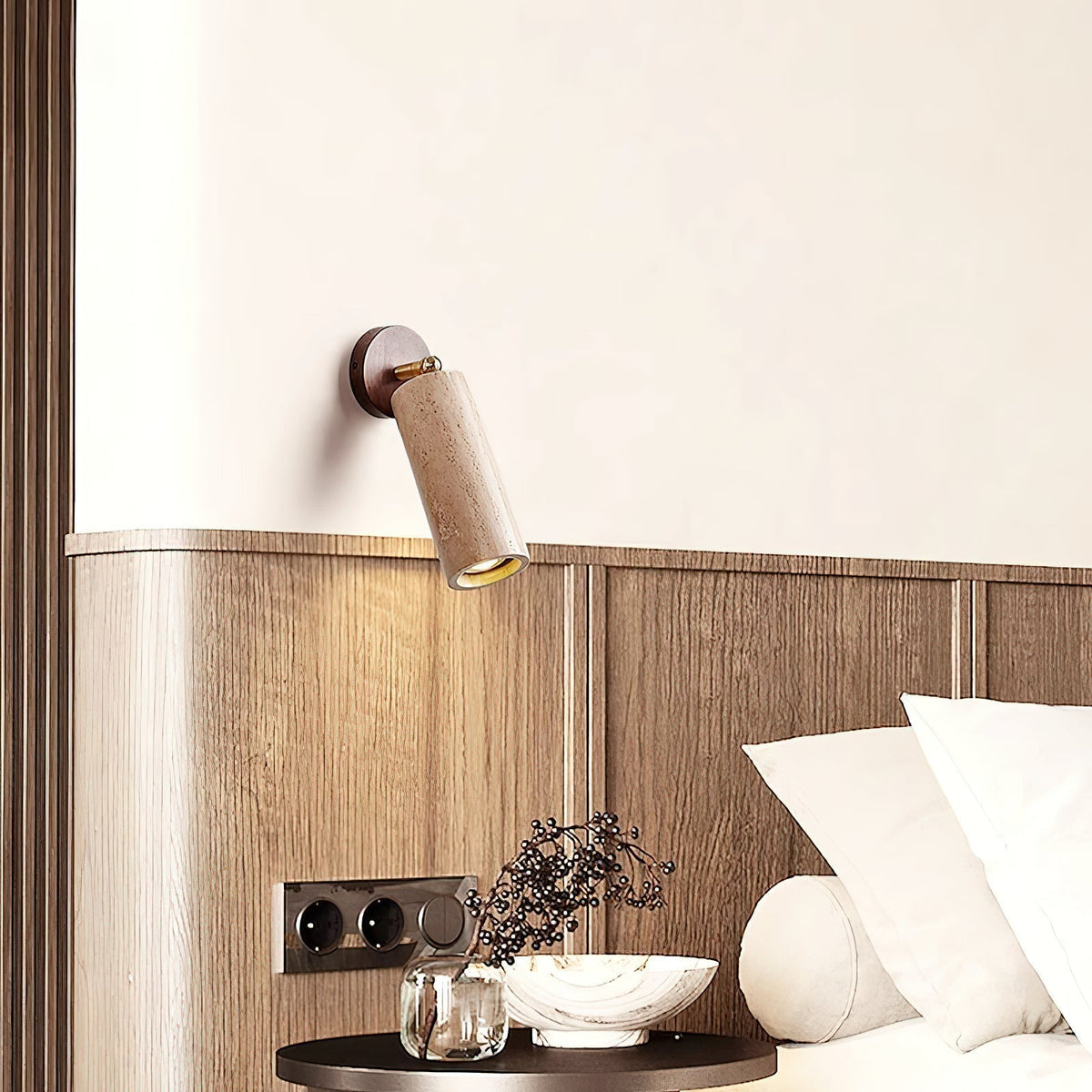 Seralella travertin wandlamp