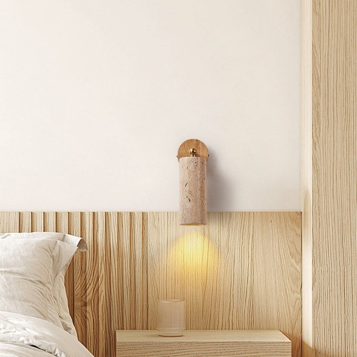 Seralella travertin wandlamp