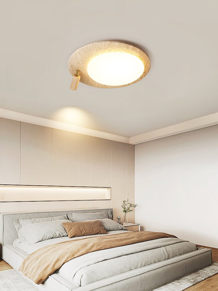 Nivorne travertin Ovale Knop plafondlamp