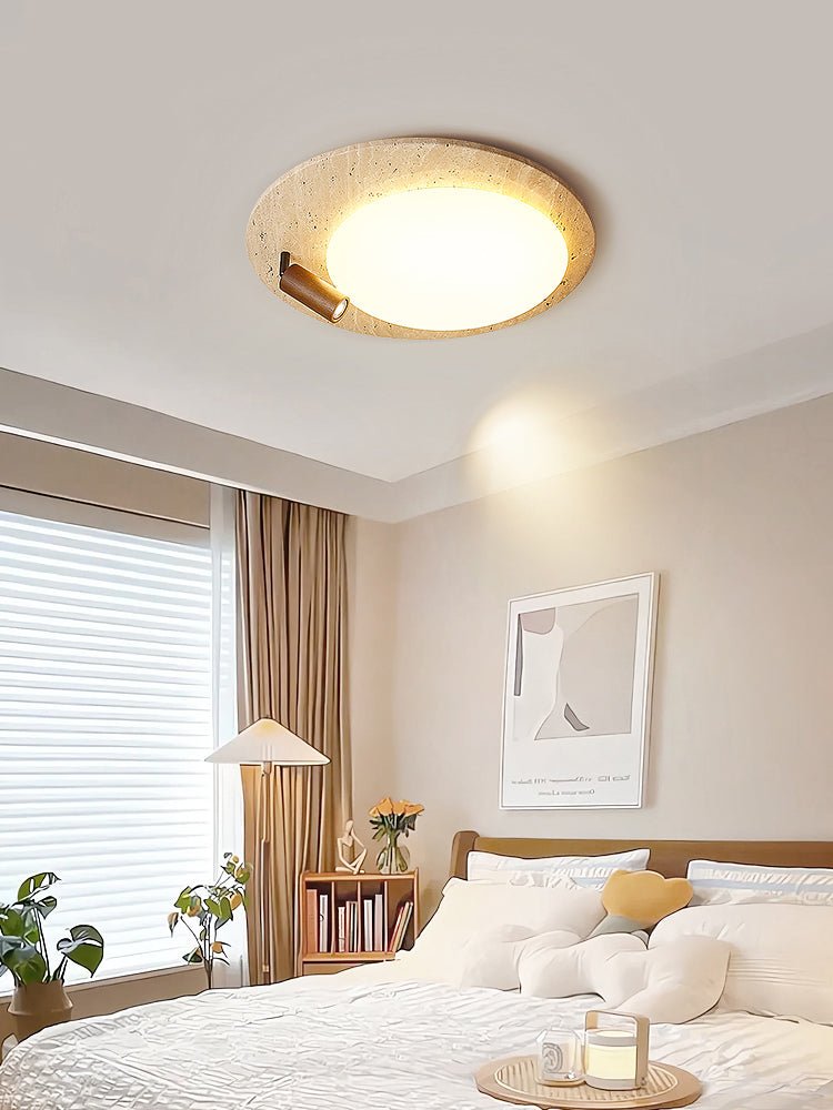 Nivorne travertin Ovale Knop plafondlamp