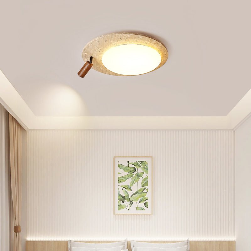 Nivorne travertin Ovale Knop plafondlamp
