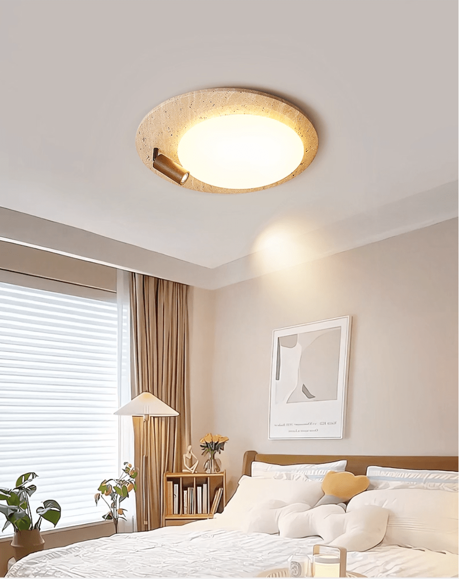 Nivorne travertin Ovale Knop plafondlamp