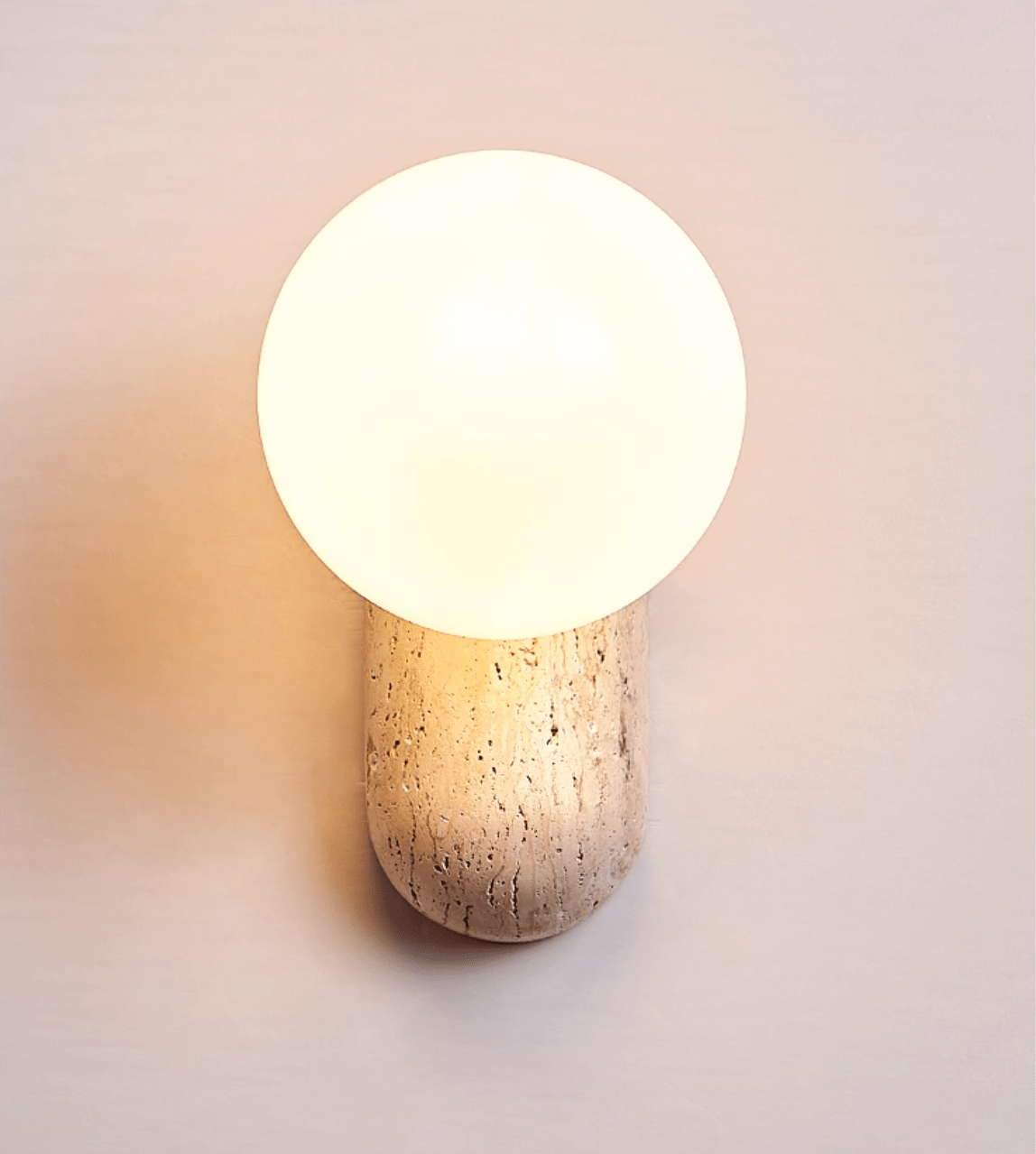 Aeralis Travertin Kiezelvorm Wandlamp