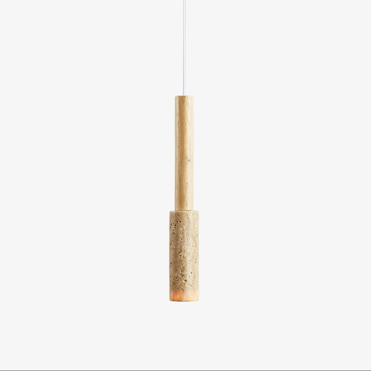 Mercer hanglamp met geel travertinstok