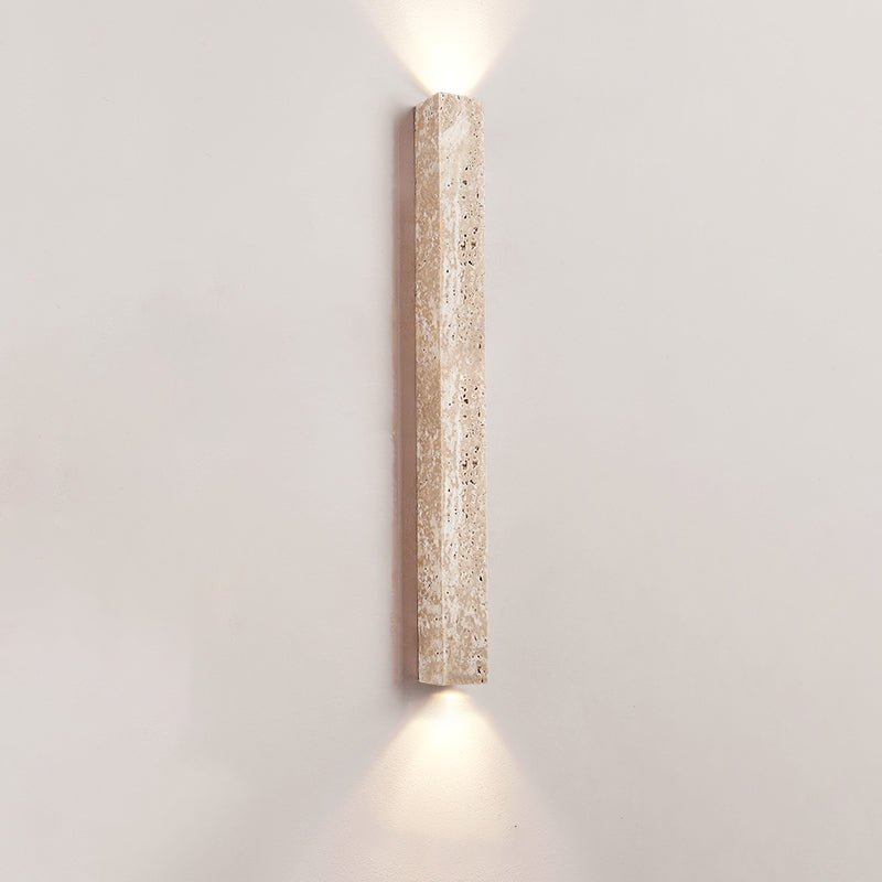 Elian wandlamp met geel travertinplaat