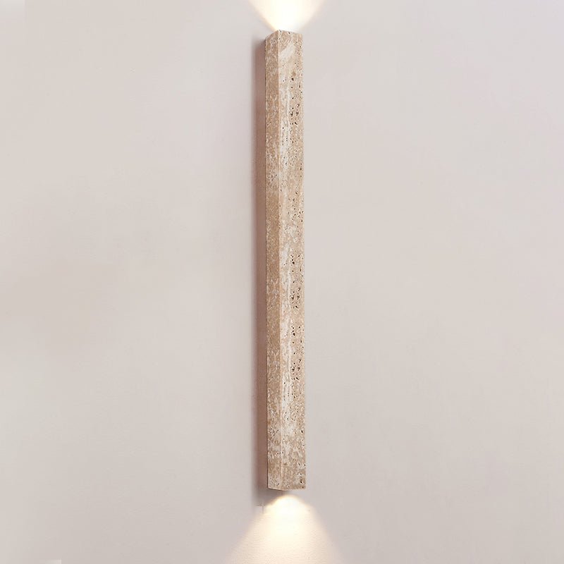 Elian wandlamp met geel travertinplaat