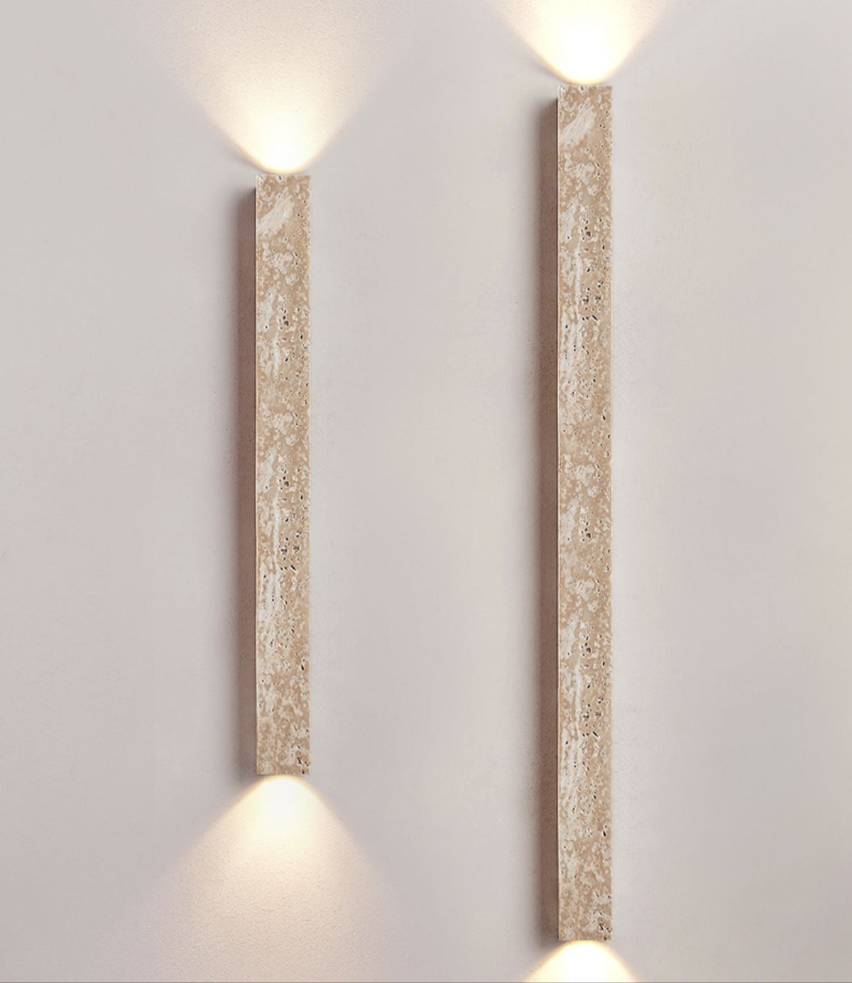 Elian wandlamp met geel travertinplaat