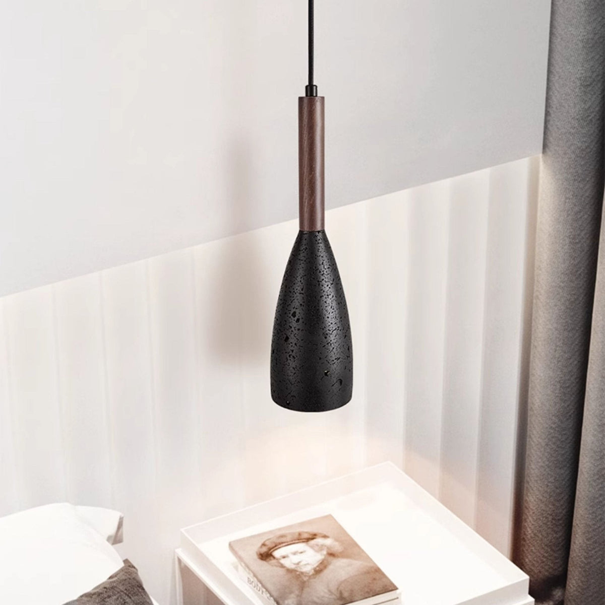 Nerian travertin traanvormige hanglamp
