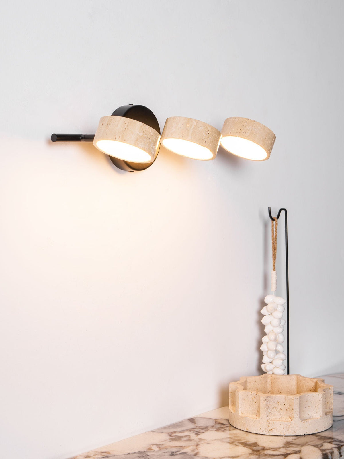 Ceshair meerkoppige travertin wastafelverlichting
