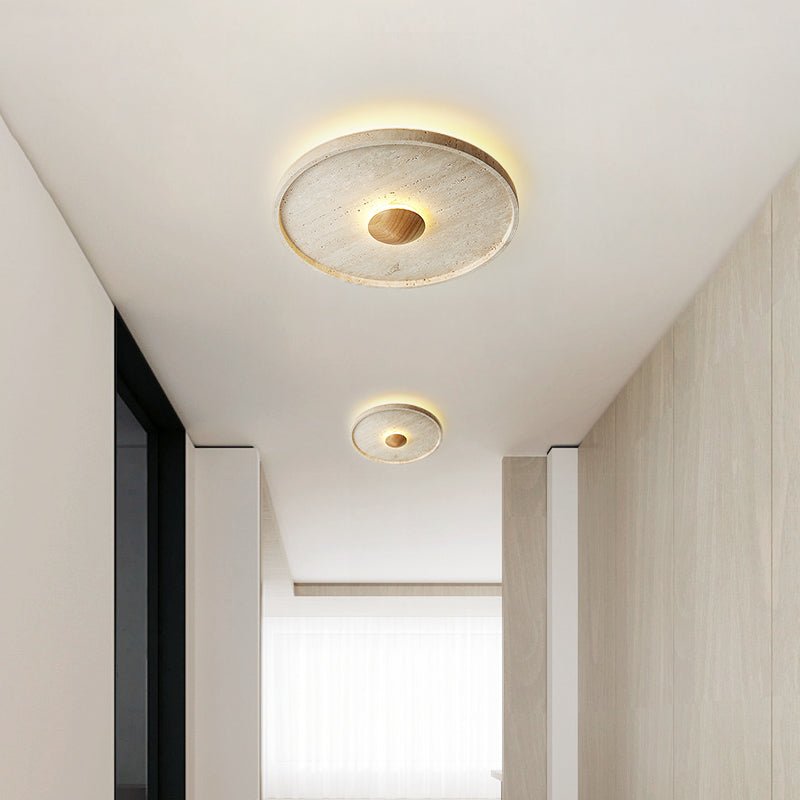 Gino Geel Travertin Halo Plafondlamp Wandlamp