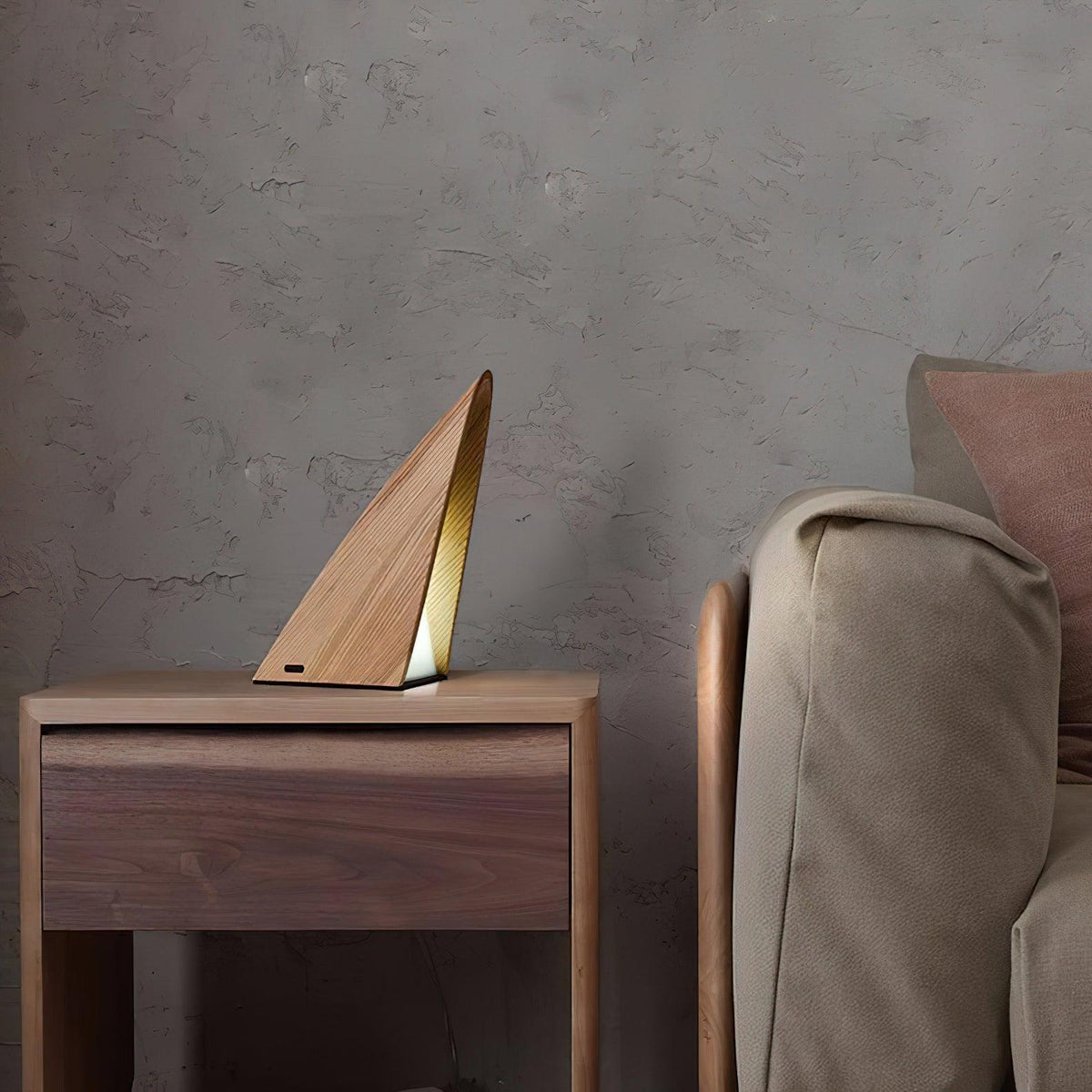 Justin Minimalistische tafellamp van hout
