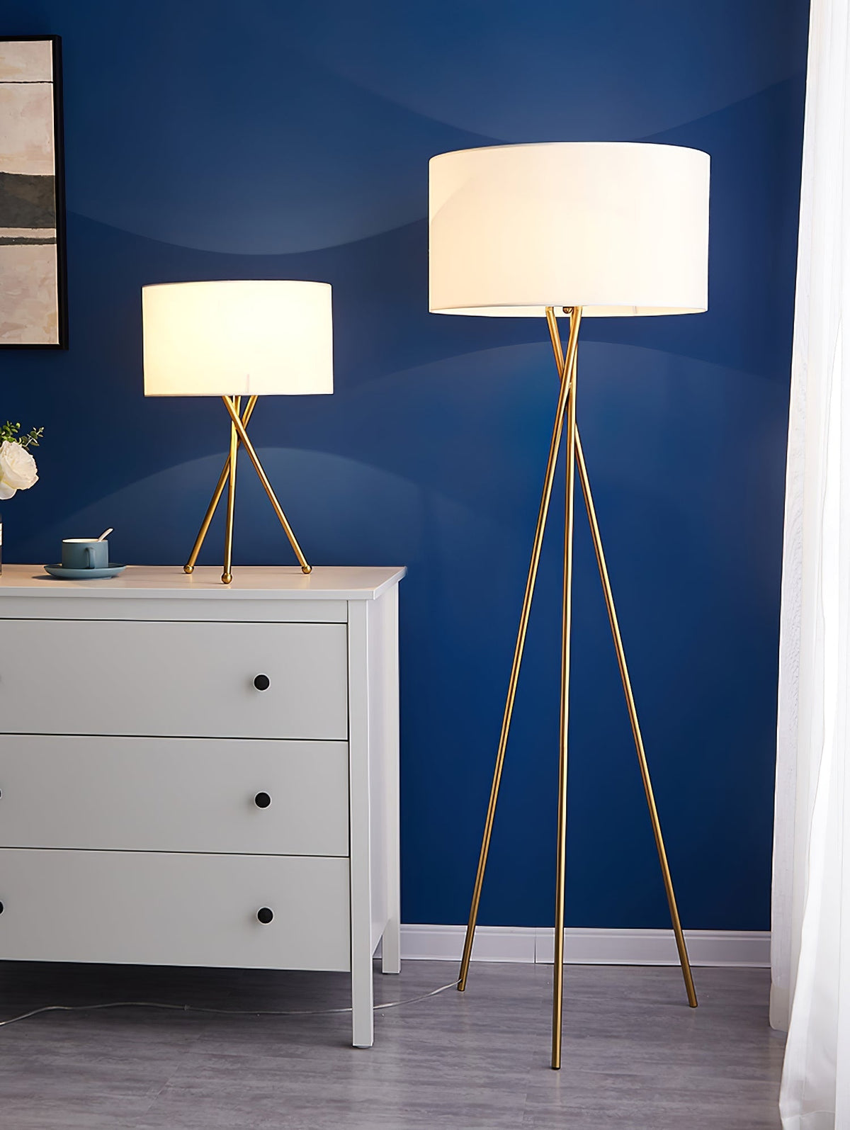Zander Minimalistische vloerlamp van stof