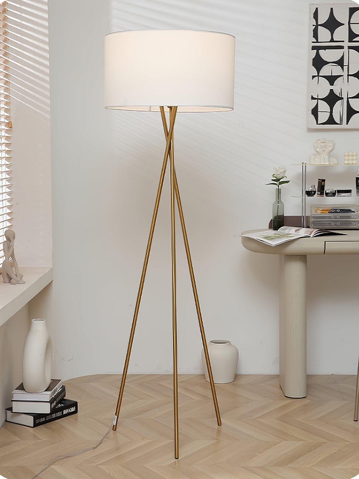 Zander Minimalistische vloerlamp van stof