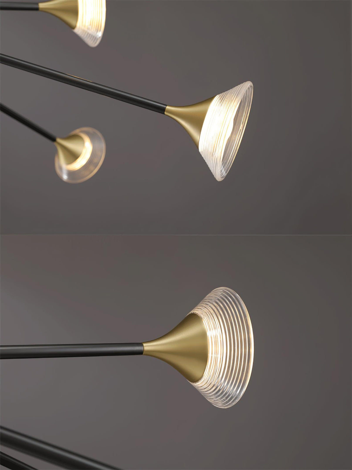 Myzoraris Mid Century Modern glas kroonluchter