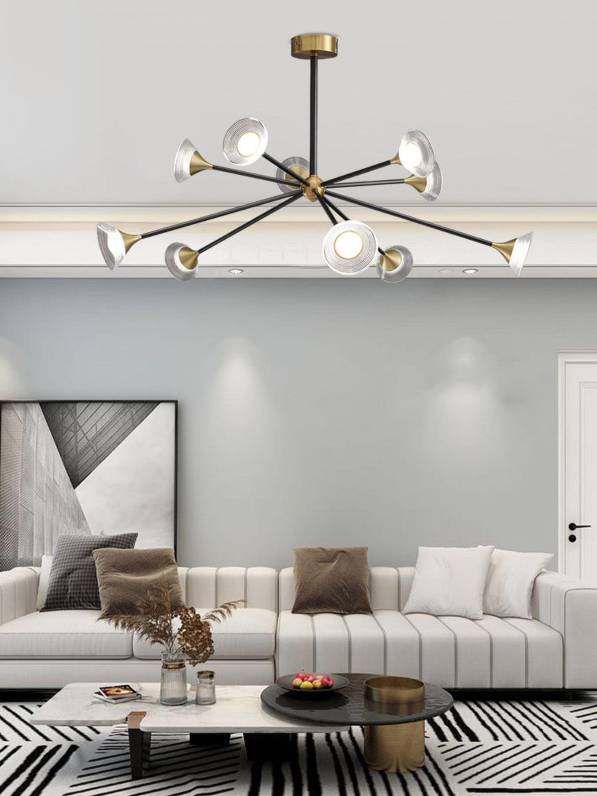 Myzoraris Mid Century Modern glas kroonluchter
