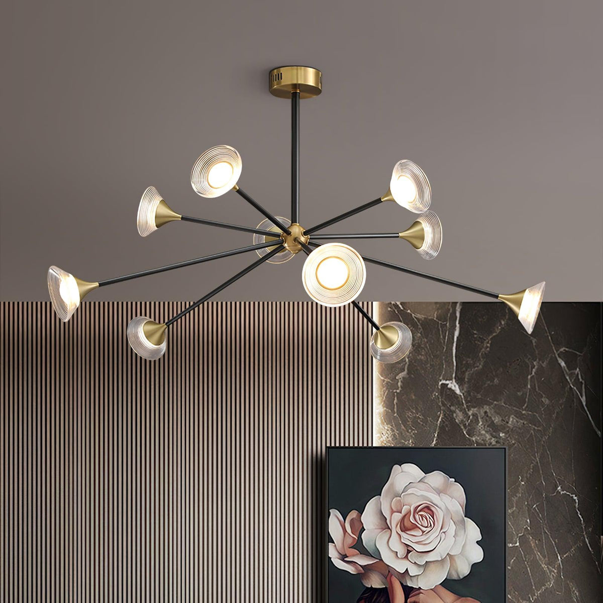 Myzoraris Mid Century Modern glas kroonluchter