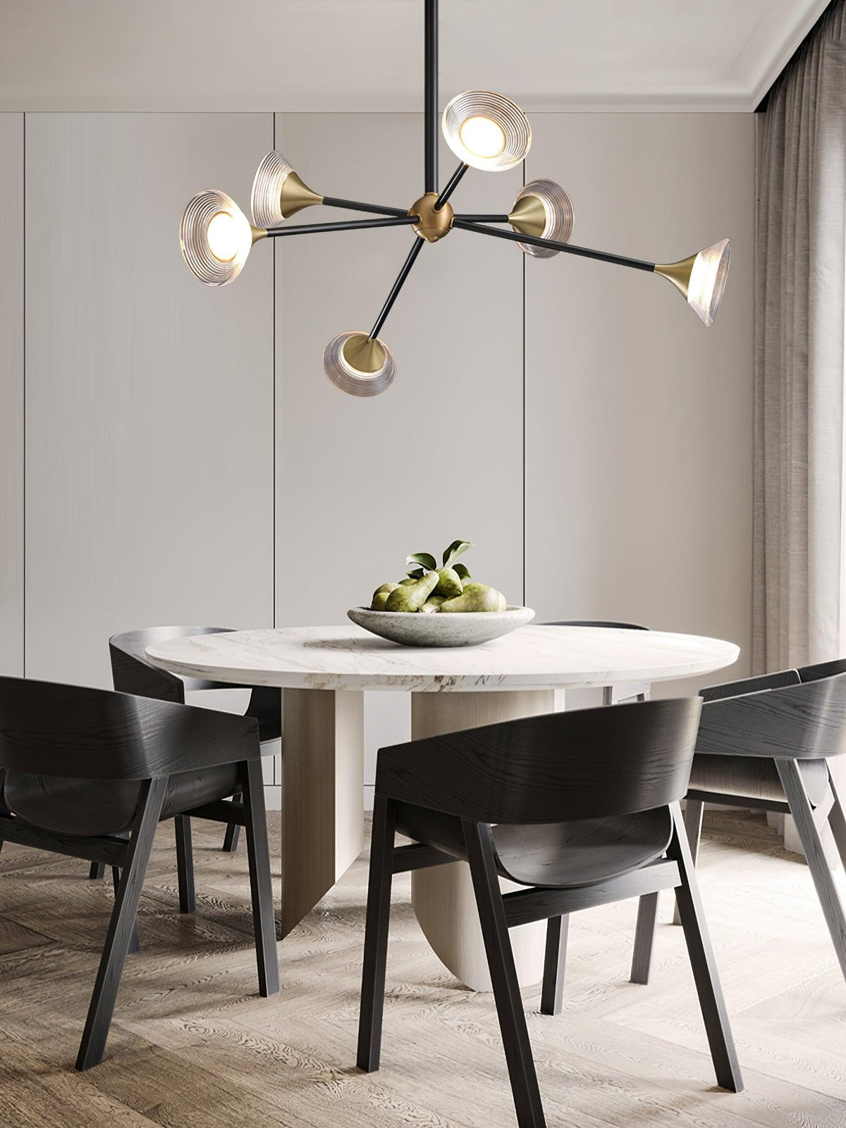 Myzoraris Mid Century Modern glas kroonluchter