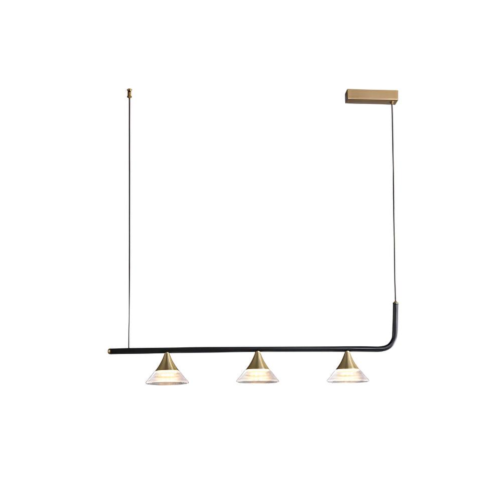 Auranielle Mid-Century Moderne hanglamp van messing