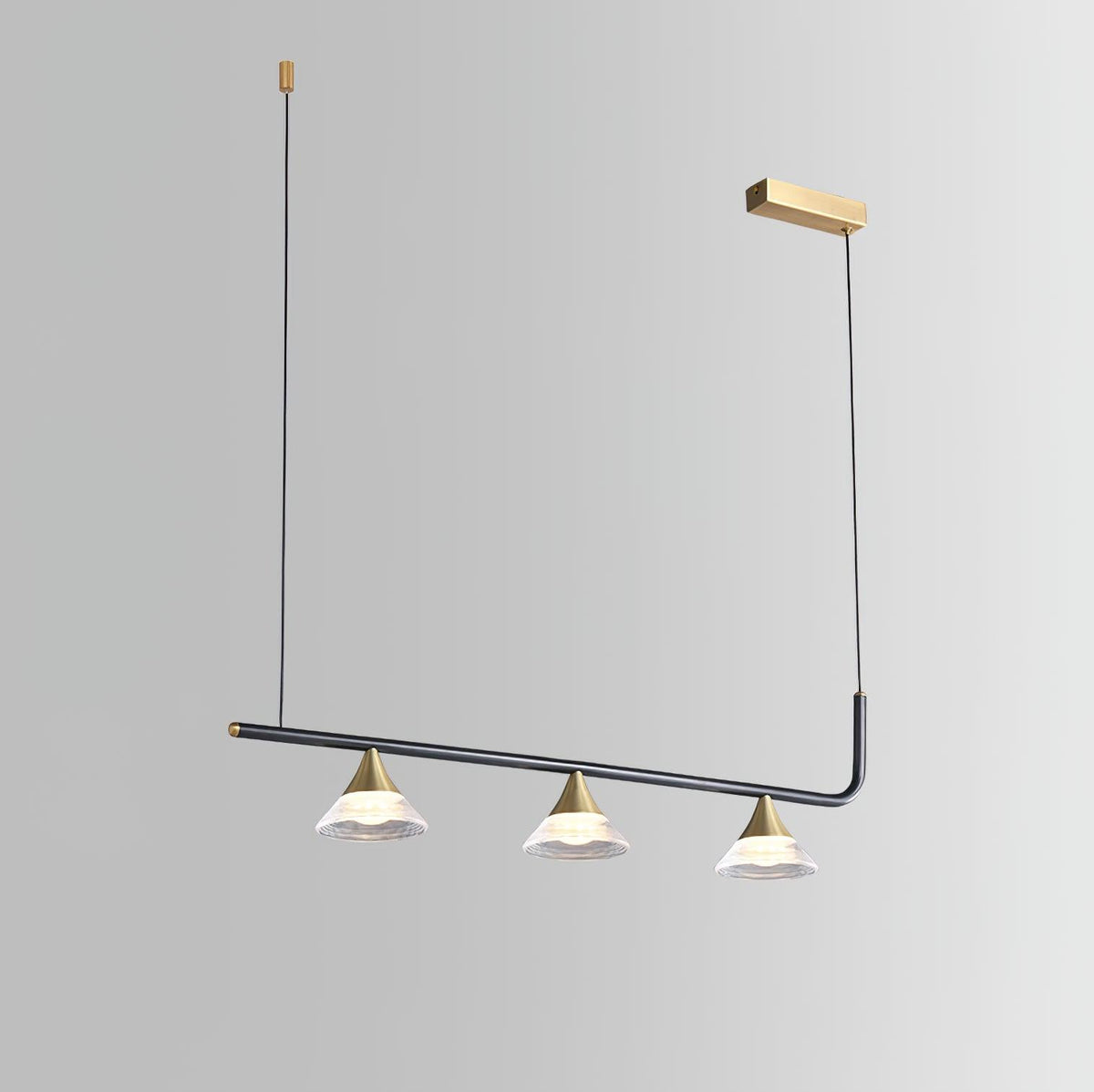 Auranielle Mid-Century Moderne hanglamp van messing