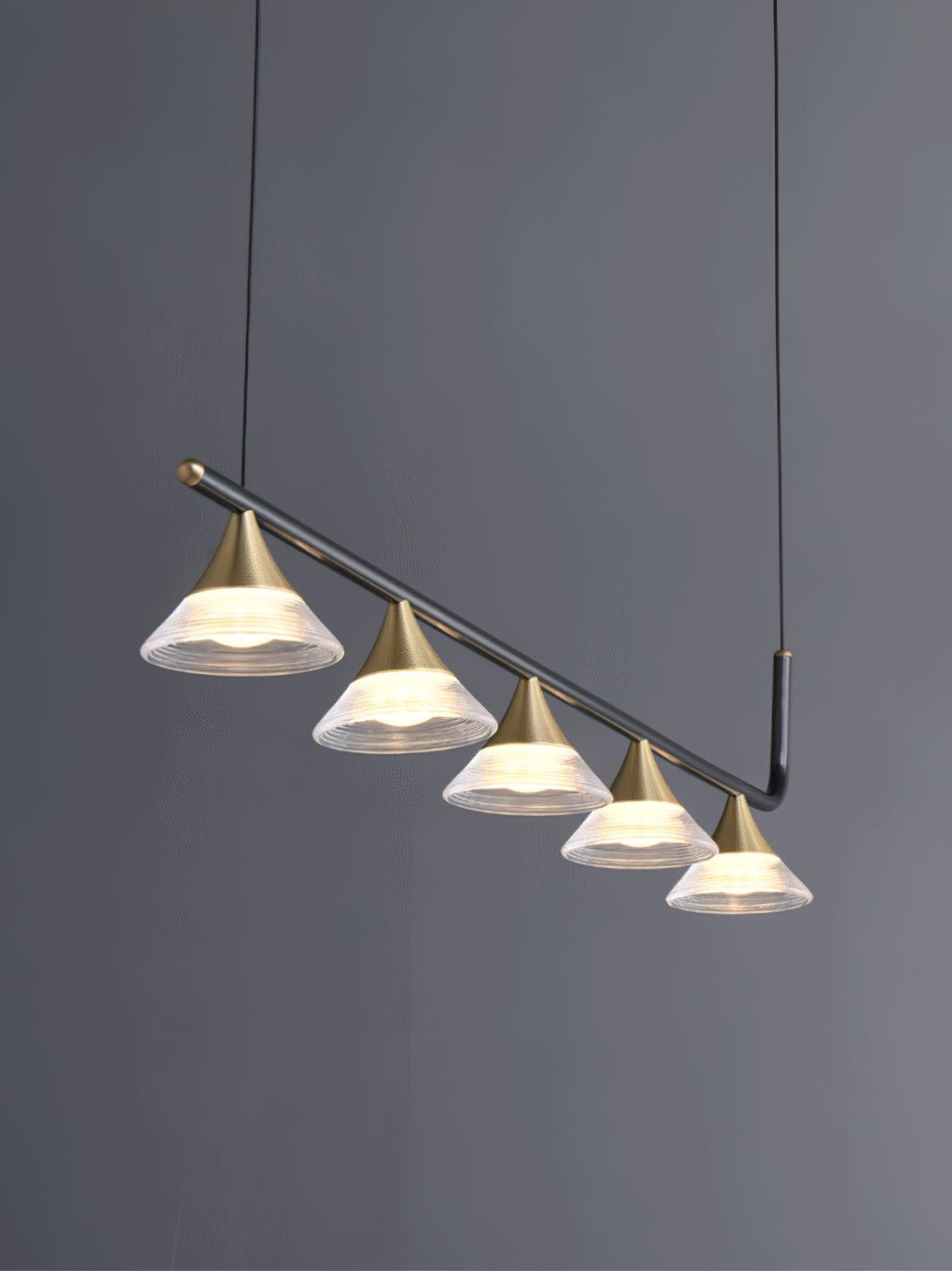 Auranielle Mid-Century Moderne hanglamp van messing
