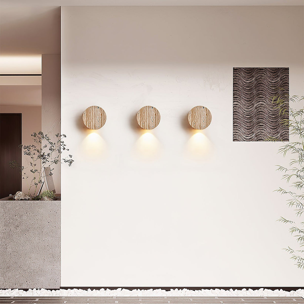 Tavoraya travertin wandlamp