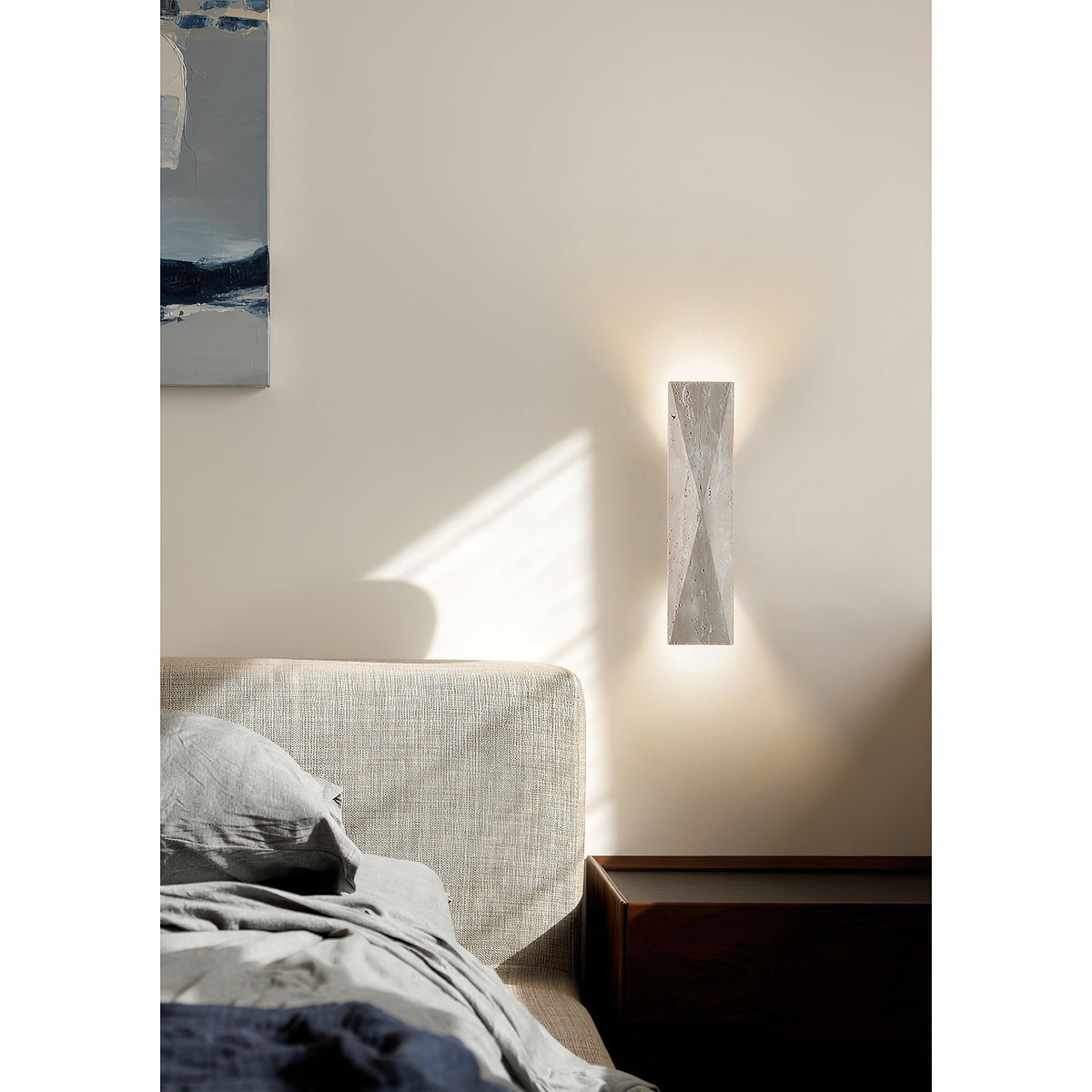 Taveenne travertin wandlamp
