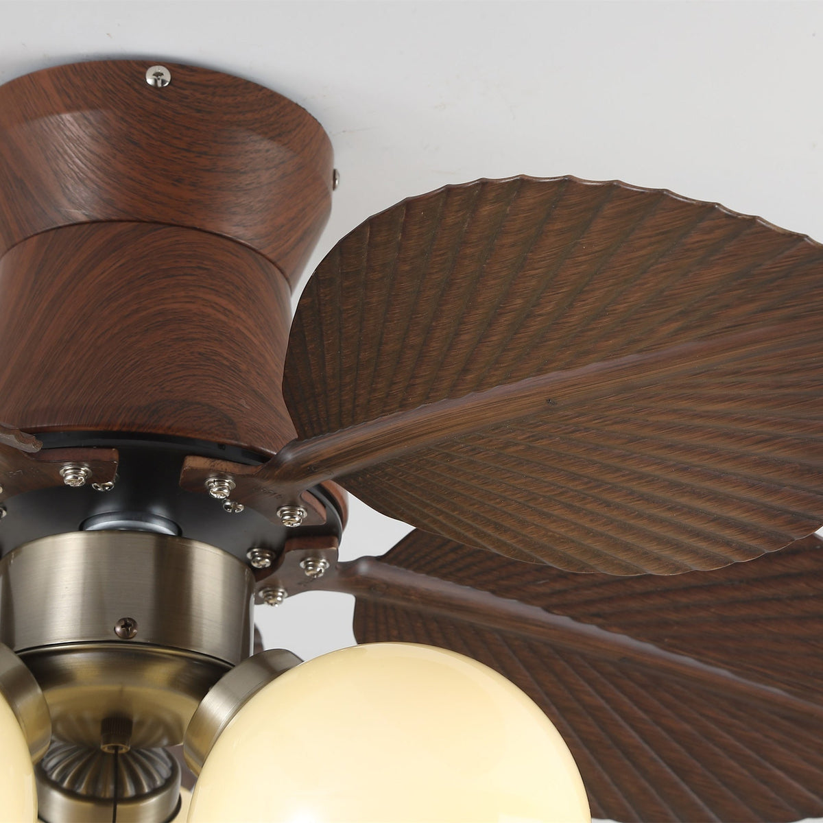 Walden plafondventilator met verlichting in walnootkleur