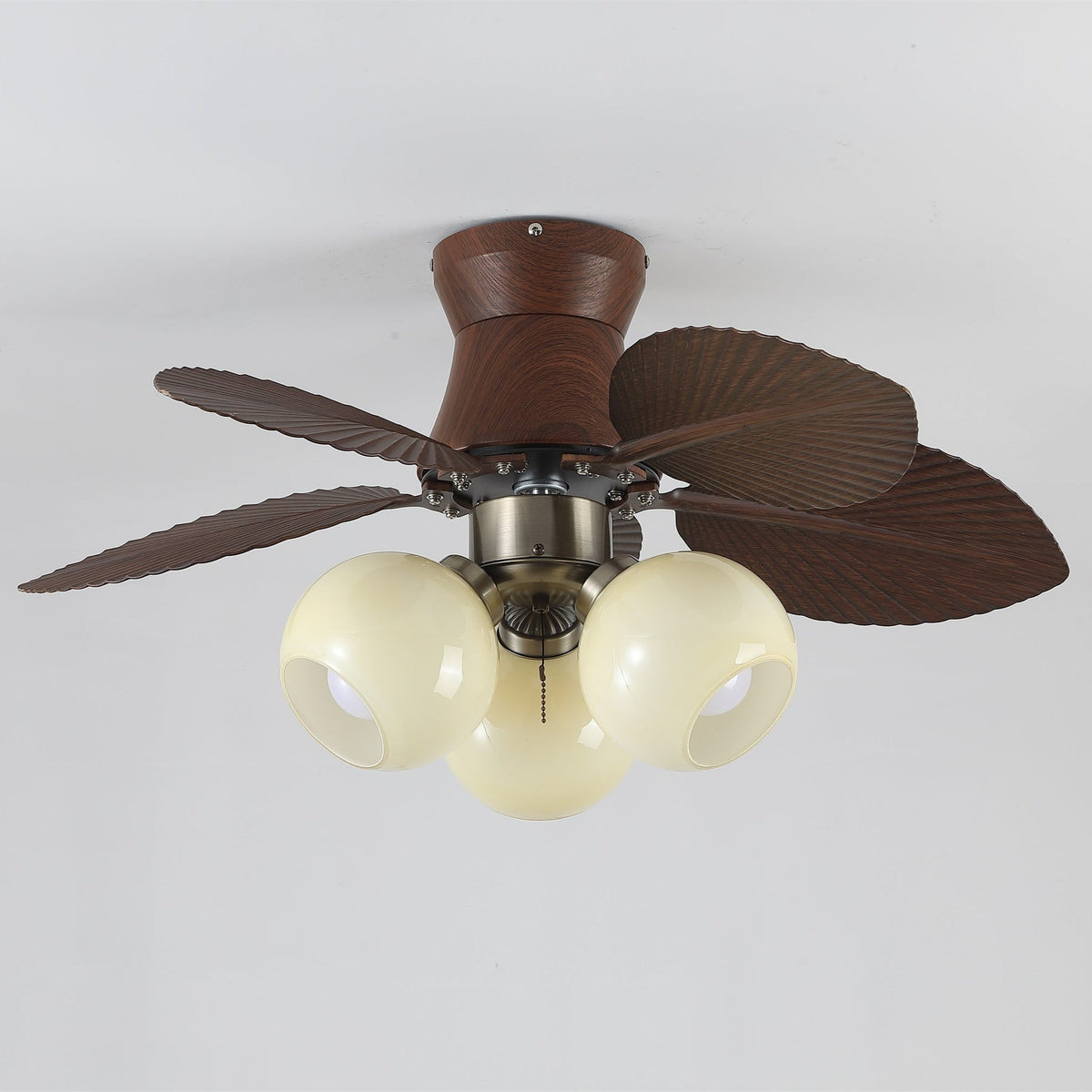 Walden plafondventilator met verlichting in walnootkleur