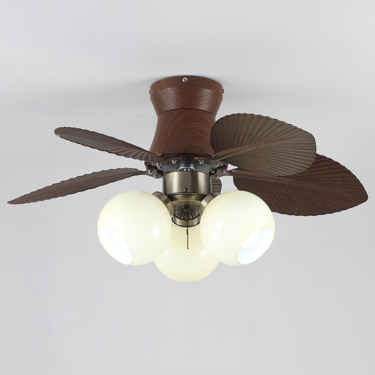 Walden plafondventilator met verlichting in walnootkleur