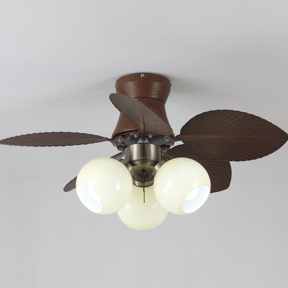 Walden plafondventilator met verlichting in walnootkleur