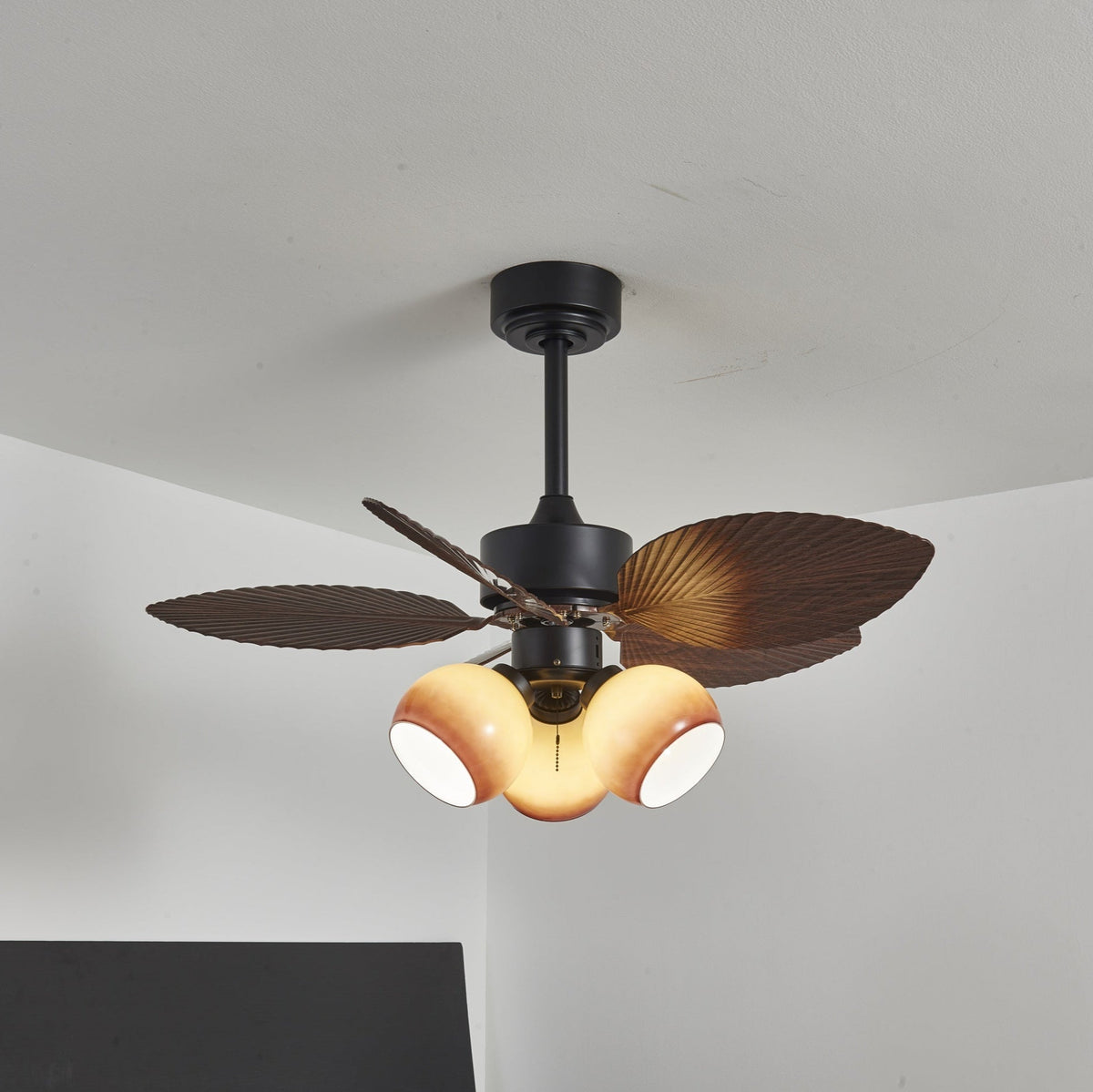 Rinaleria Vintage hout Plafondventilator met verlichting