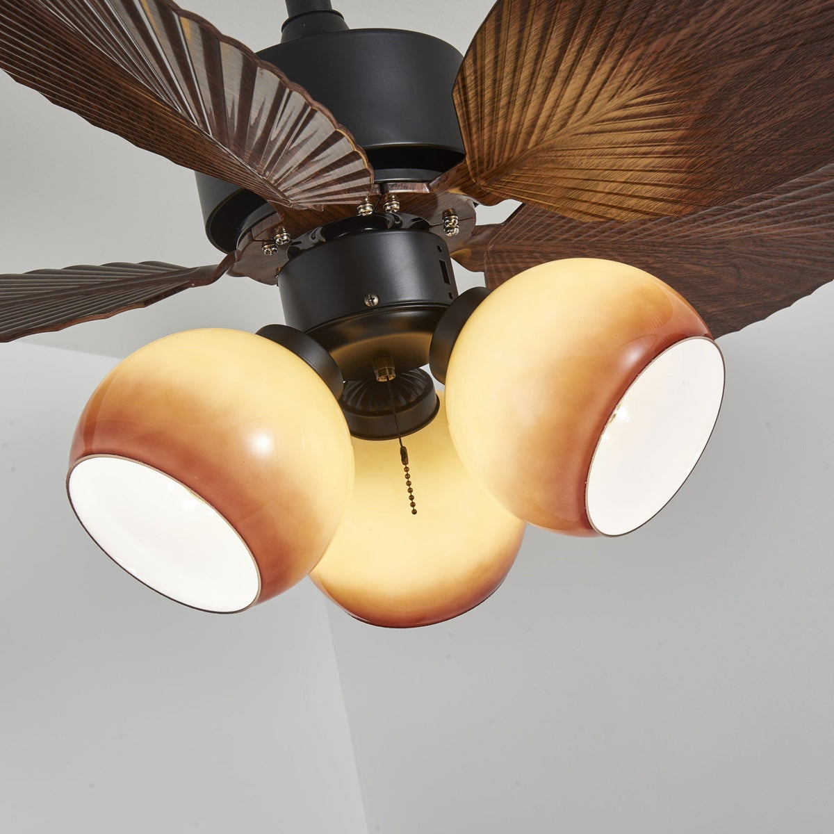 Rinaleria Vintage hout Plafondventilator met verlichting