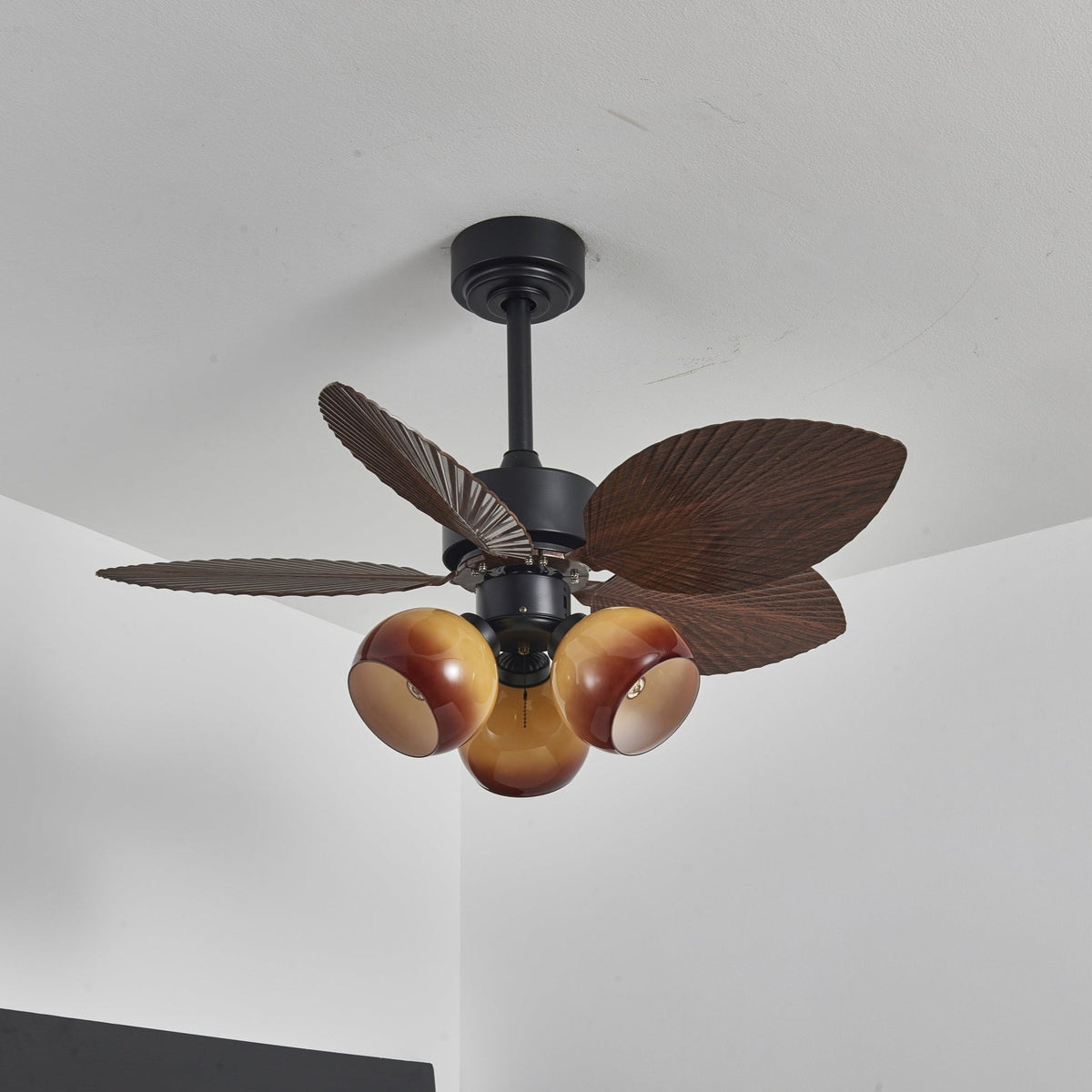 Rinaleria Vintage hout Plafondventilator met verlichting