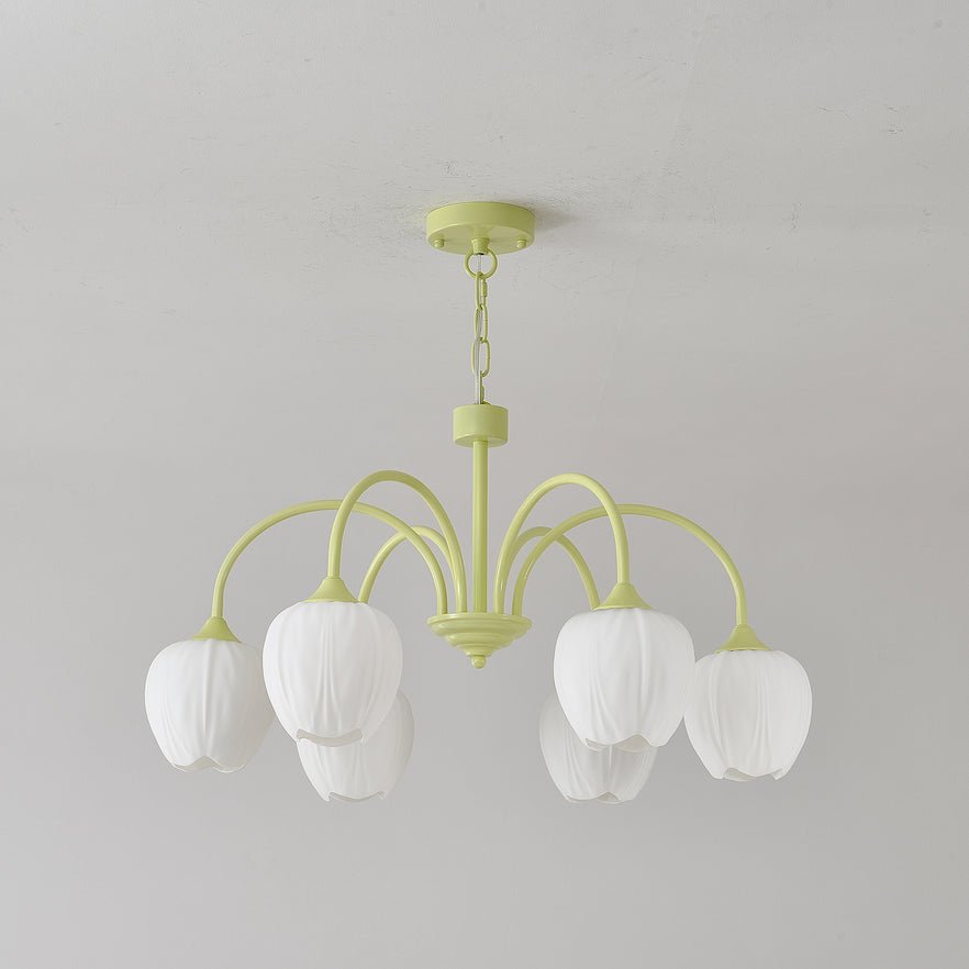 Eiraine kroonluchter Tulip Matcha glas