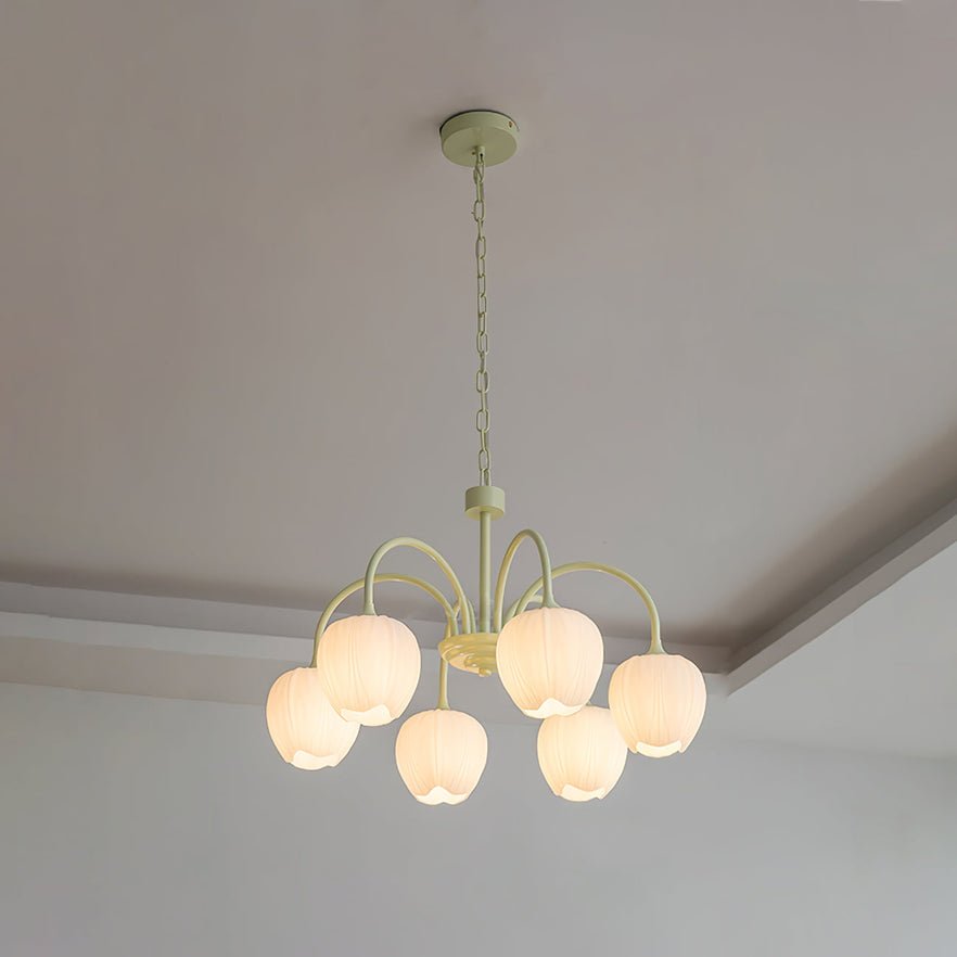 Eiraine kroonluchter Tulip Matcha glas